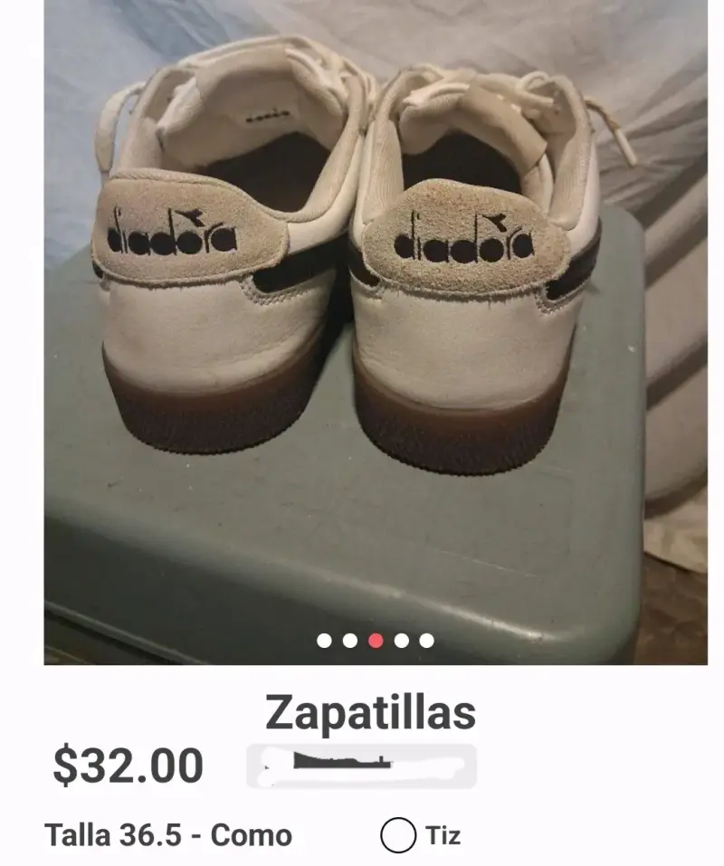 Zapatillas deportivas blancas y negras talla 36.5 - 3