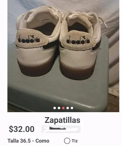 Zapatillas deportivas blancas y negras talla 36.5 - miniatura 3