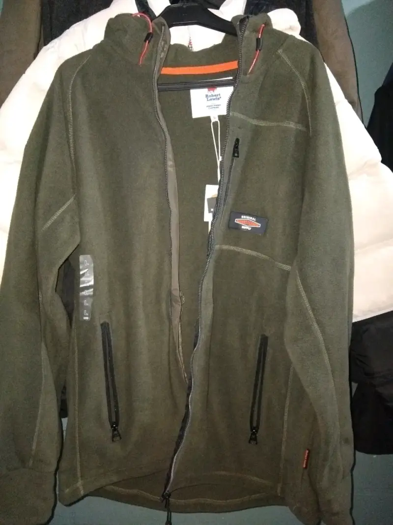 Chaqueta polar verde Robert Lewis con capucha - 1