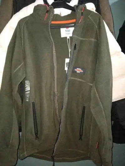 Chaqueta polar verde Robert Lewis con capucha - miniatura 1