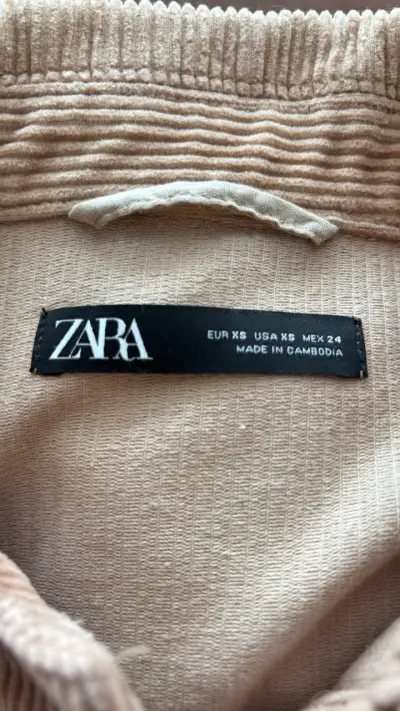 Chaqueta de pana marrón Zara mujer - miniatura 3