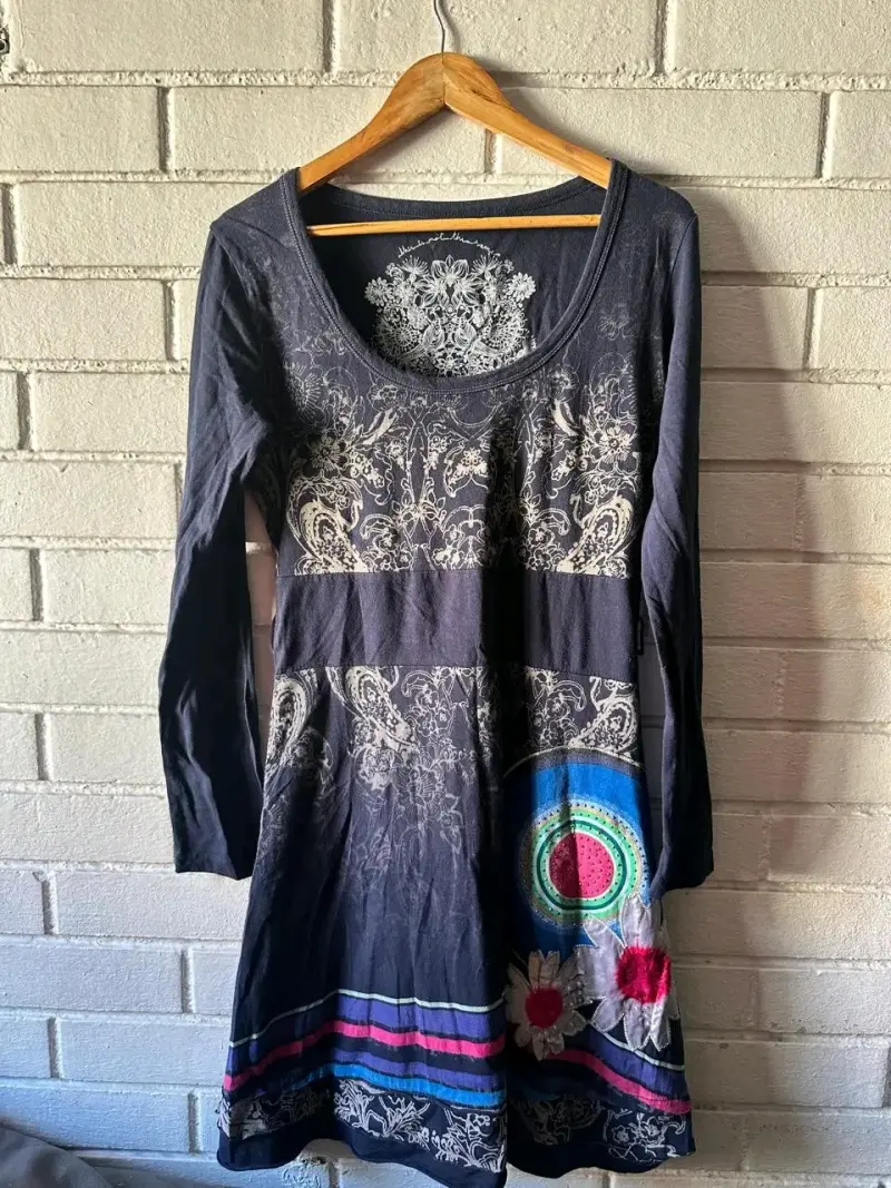 Vestido Desigual estampado floral manga larga - 1