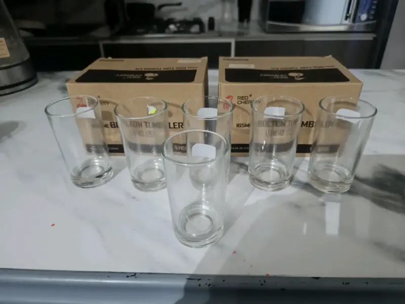 2 Set de 6 vasos de vidrio - 1