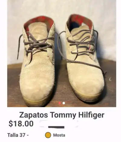 Zapatos Tommy Hilfiger de gamuza color mostaza - miniatura 1