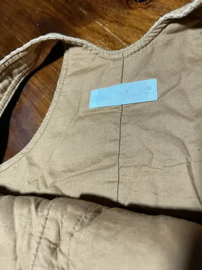 Vestido de pana para niña color beige - miniatura 2