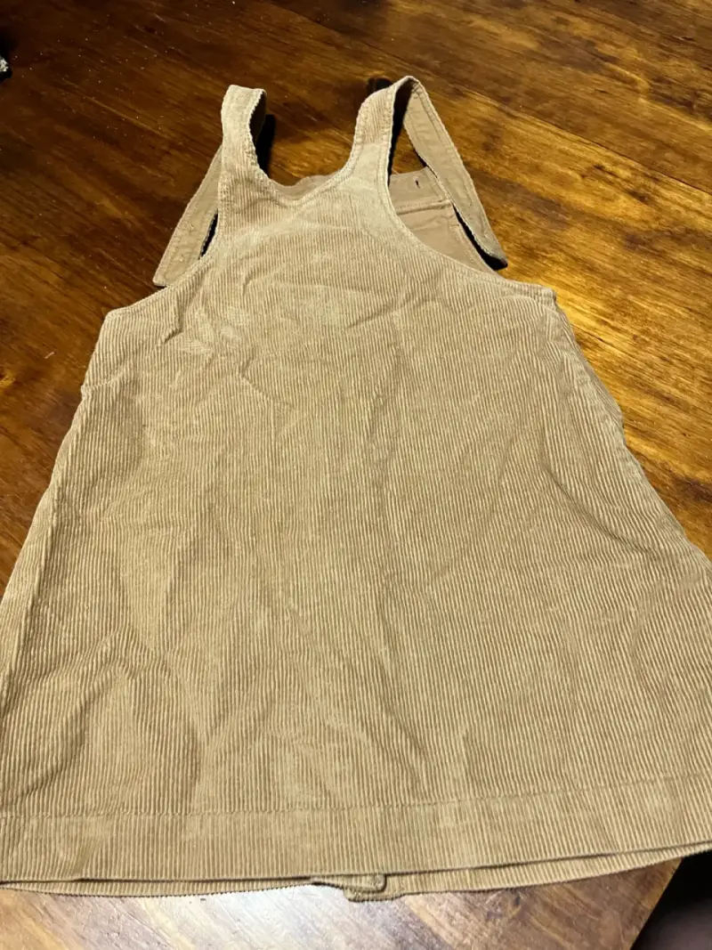 Vestido de pana para niña color beige - 3