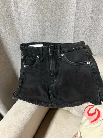Vestido de pana para niña color gris oscuro - miniatura 1