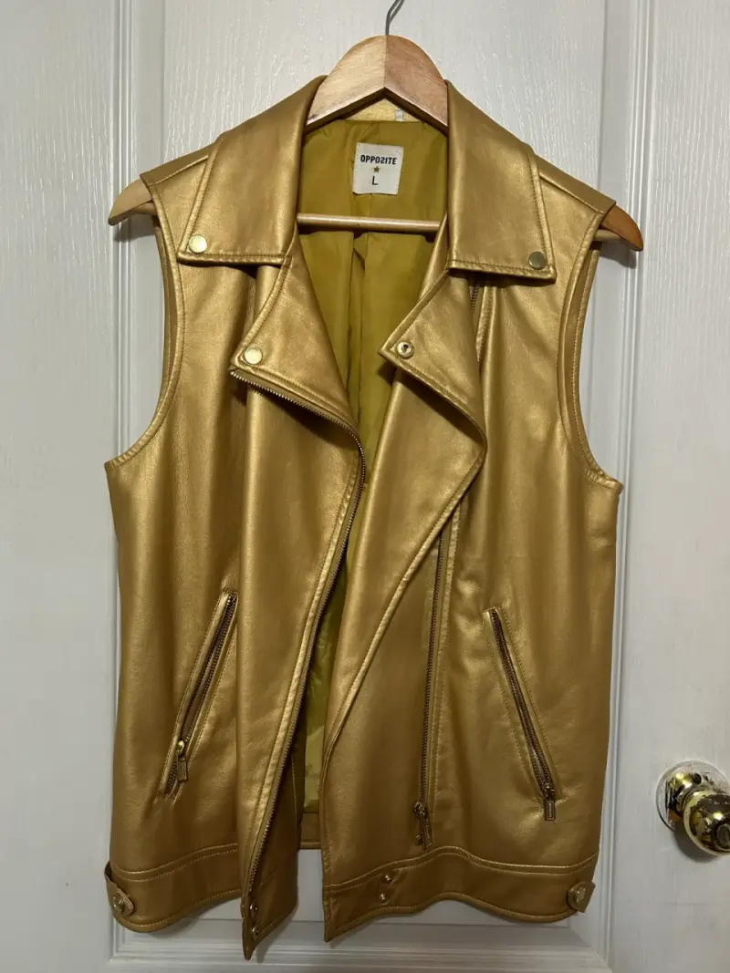 Chaqueta dorada sin mangas Opposite - 1