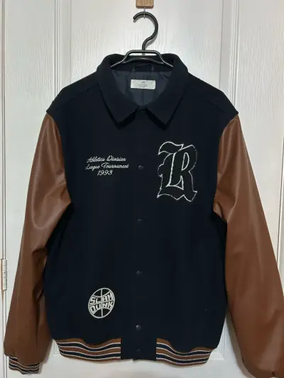 Chaqueta  azul marino y marrón estilo retro - miniatura 1