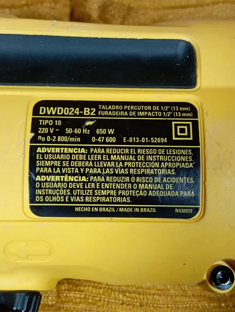 Taladro Percutor Dewalt Dwd024 650w - 5