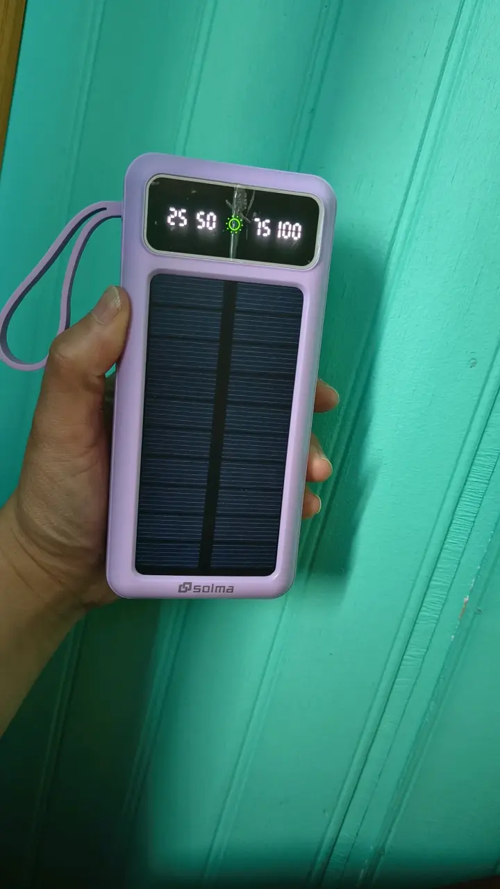 Cargador solar portátil Solma con pantalla LED - 2