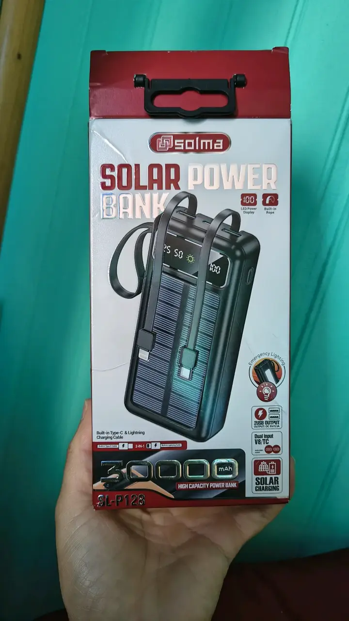 Cargador solar portátil Solma con pantalla LED - 4