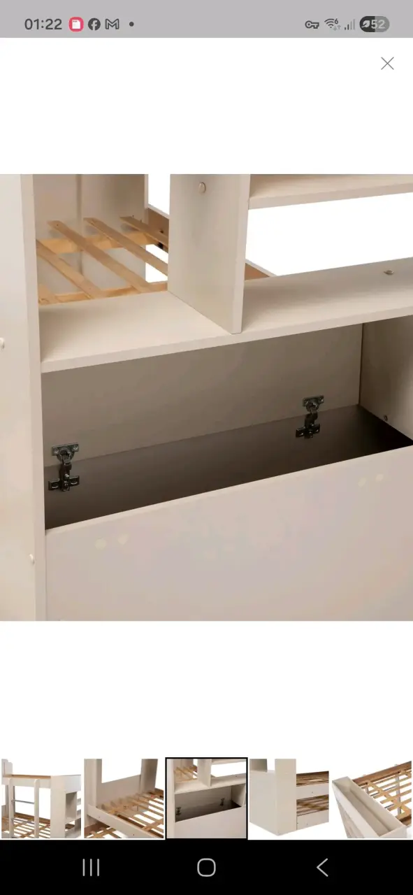 Camarote 1.5 con cajonera y estantería - 4