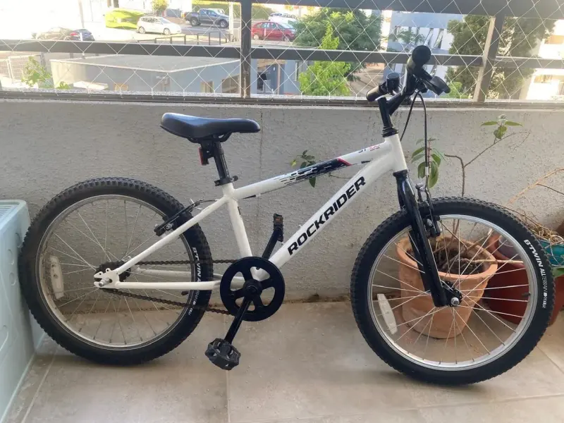 Bicicleta Rockrider MTB aro 20 blanca