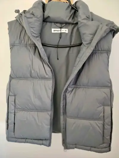Parka  acolchada gris para hombre talla M - miniatura 1