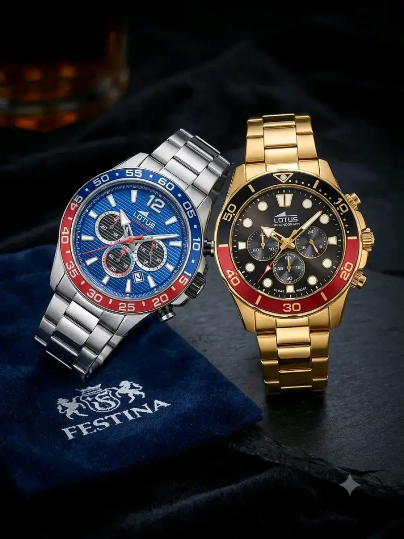 Relojes Lotus cronógrafo de acero y dorado - 1