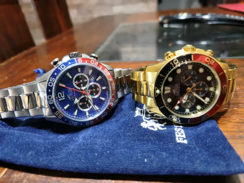 Relojes Lotus cronógrafo de acero y dorado - 4