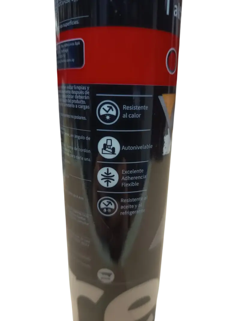 Pack 5 Silicona Alta Temperatura color roja 300ml - 2