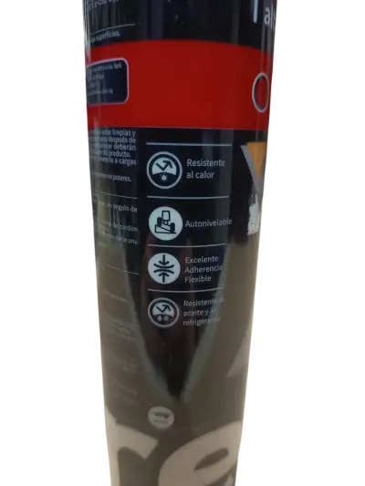 Pack 5 Silicona Alta Temperatura color roja 300ml - miniatura 2