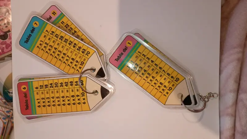 Llavero educativo con tablas de multiplicar - 1