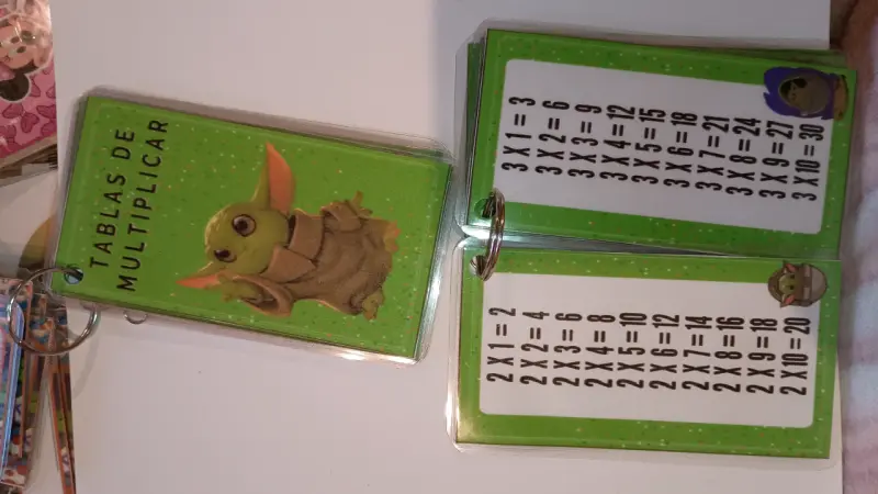 Llavero educativo con tablas de multiplicar - 5