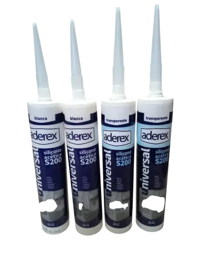 Pack 4 Siliconas Acetica Aderex 280ml - miniatura 1