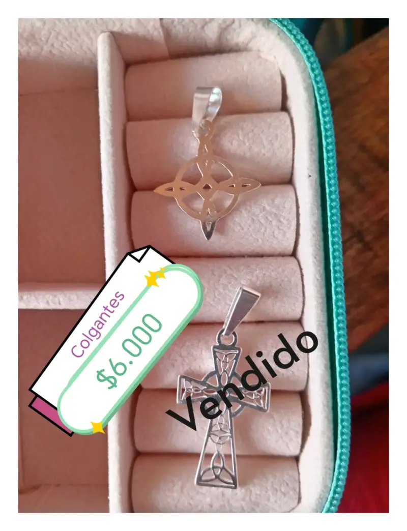 Colgante de plata con diseño celta - 2
