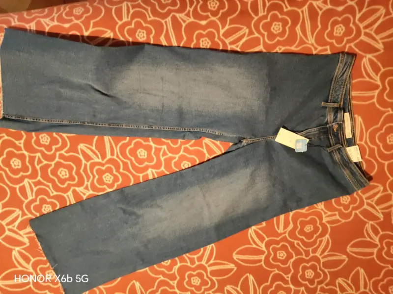 Jeans de mezclilla azul para mujer - 1