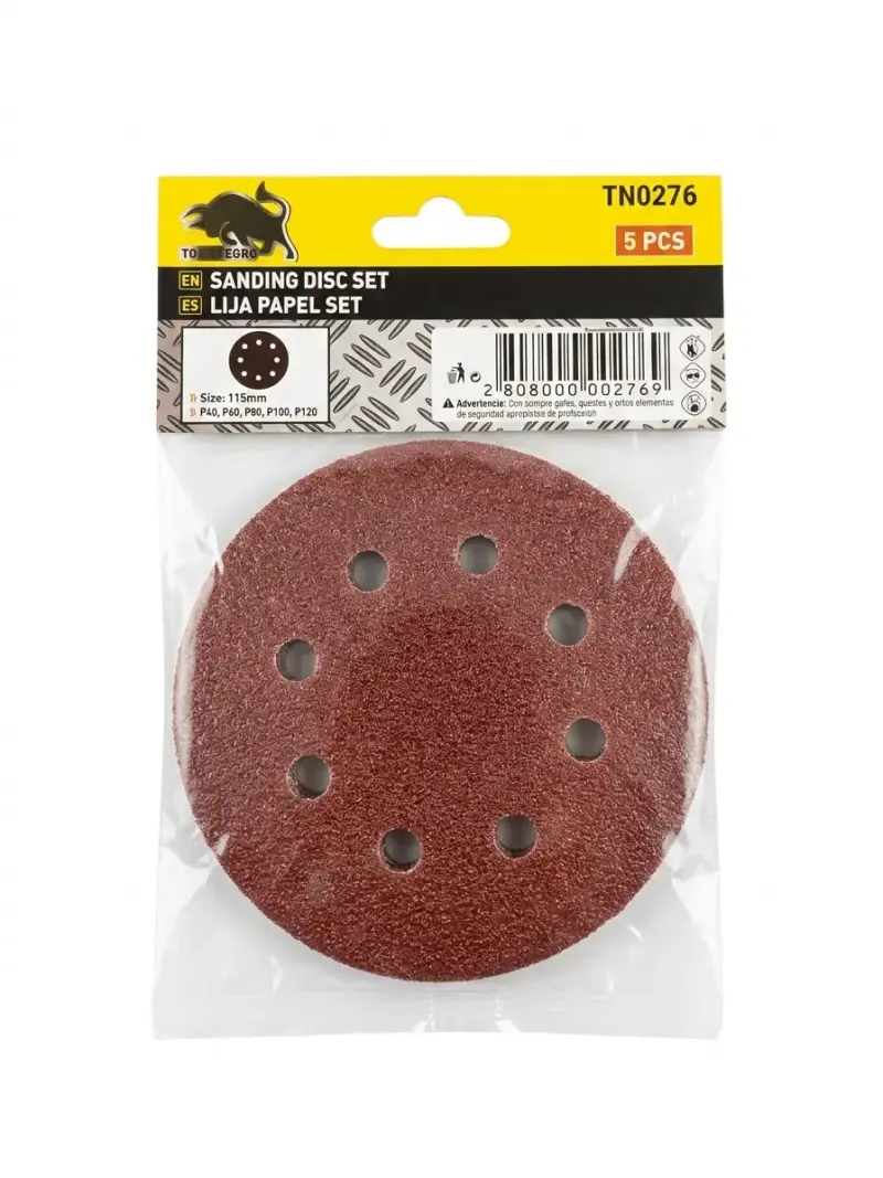 Pack 10 Paquetes Lija Velcro 115mm (50u) - 2
