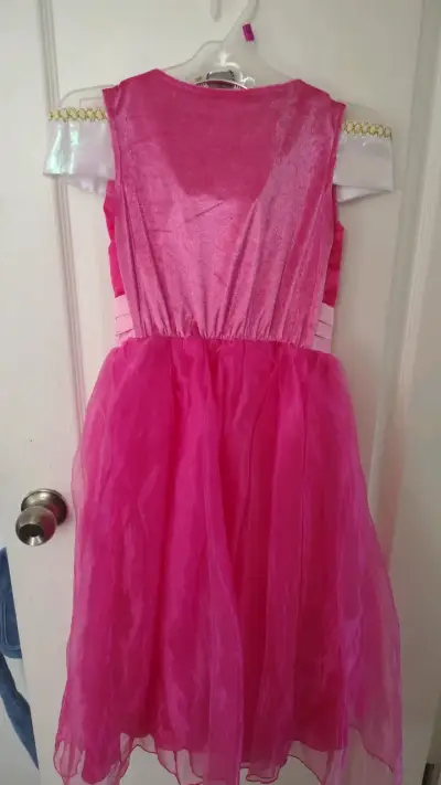 Disfraz de princesa rosa con corona para niña - miniatura 2
