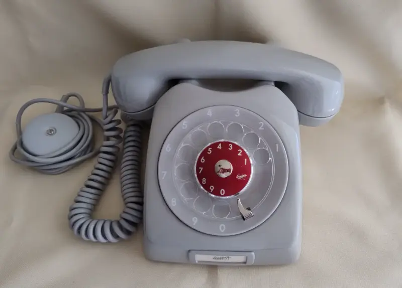 Teléfono antiguo de disco gris Nuevo en Caja ¡¡¡¡¡ - 1