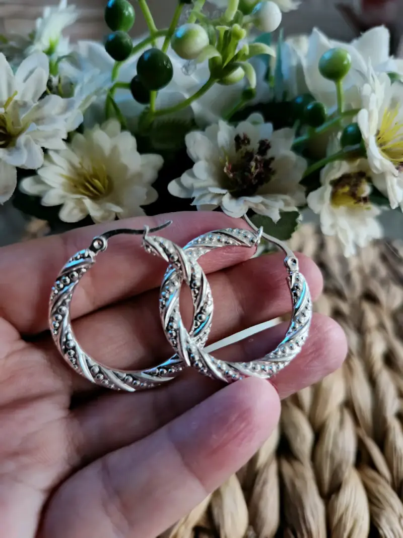 Aros de plata estilo vintage