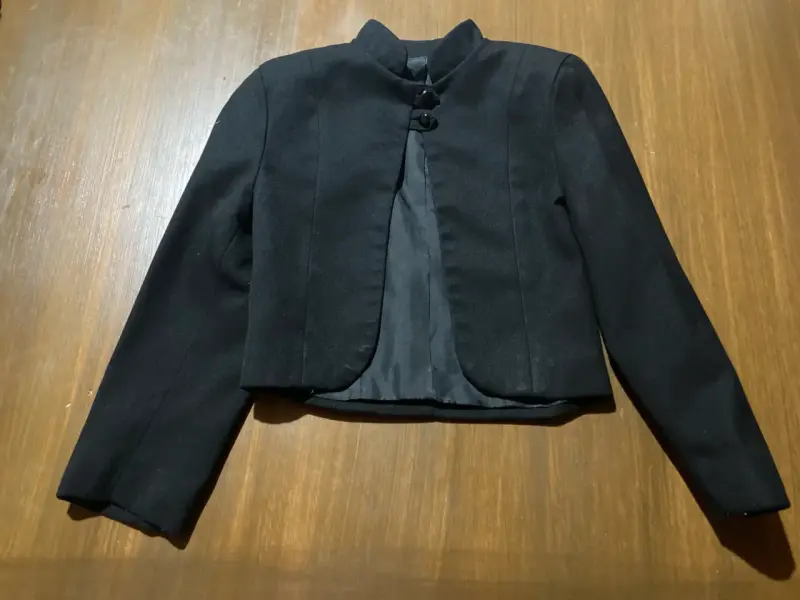 Chaqueta de huaso negra para niña de 5 años