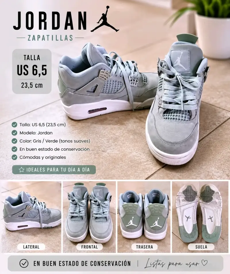 Zapatillas Jordan gris/verde