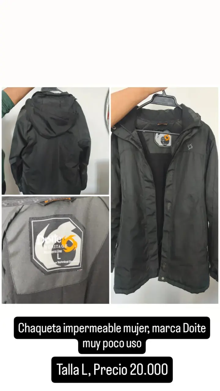 Chaqueta impermeable mujer Doite talla L