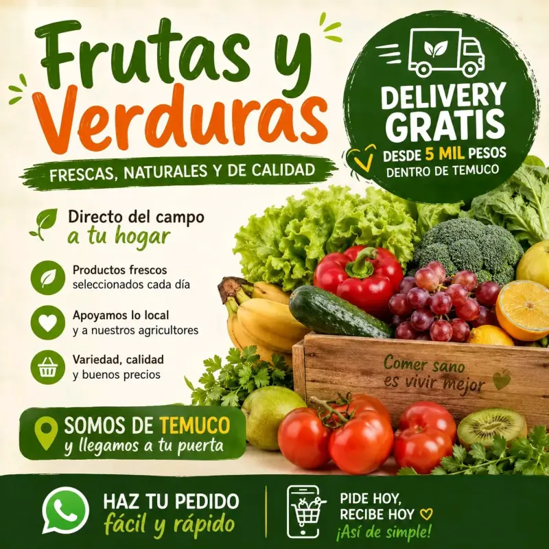 Frutas y verduras frescas de Temuco