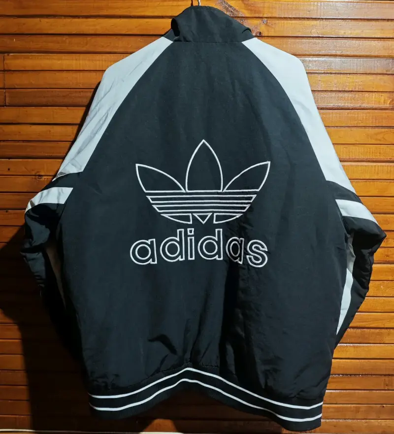 Chaqueta deportiva Adidas vintage blanco y negro - 2