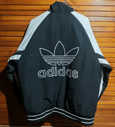 Chaqueta deportiva Adidas vintage blanco y negro - miniatura 2