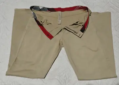 Pantalon burberry brit beige talla 48 buen estado - miniatura 2