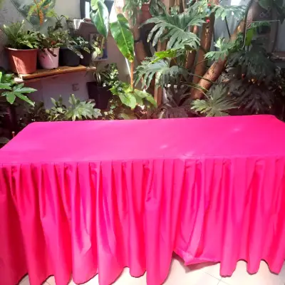 Mantel de mesa rectangular fucsia - miniatura 1