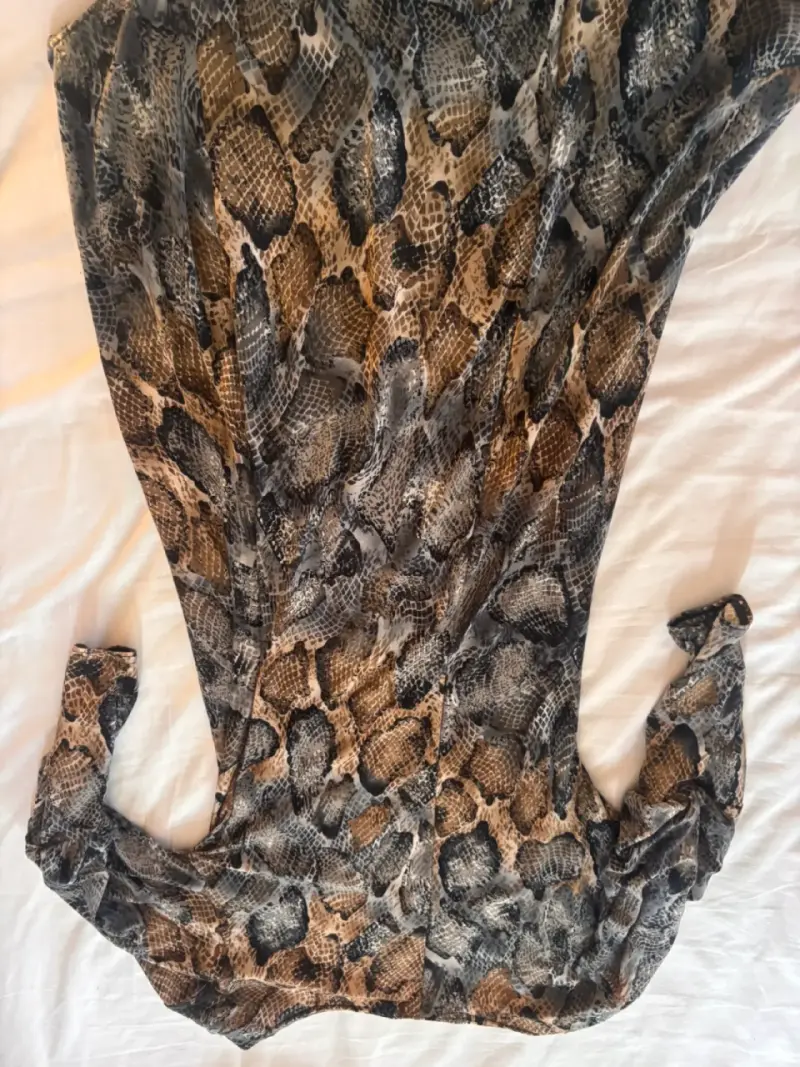 Vestido largo estampado animal print - 1