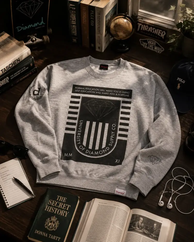 Crewneck gris Diamond Supply Co. - 1