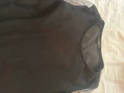 Vestido  negro manga larg Shein con transparencias - miniatura 1