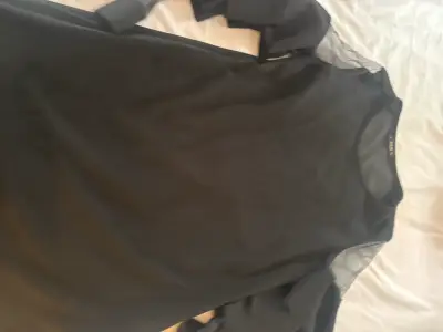Vestido  negro manga larg Shein con transparencias - miniatura 2