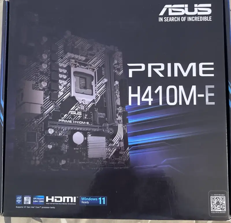 Placa Madre ASUS Prime H410M-E para Intel