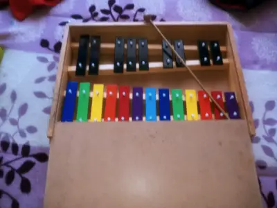 Xilófono infantil de colores con caja de madera - miniatura 3