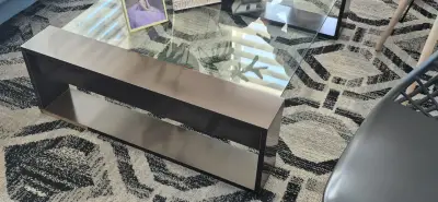 Mesa de centro moderna de vidrio - miniatura 4