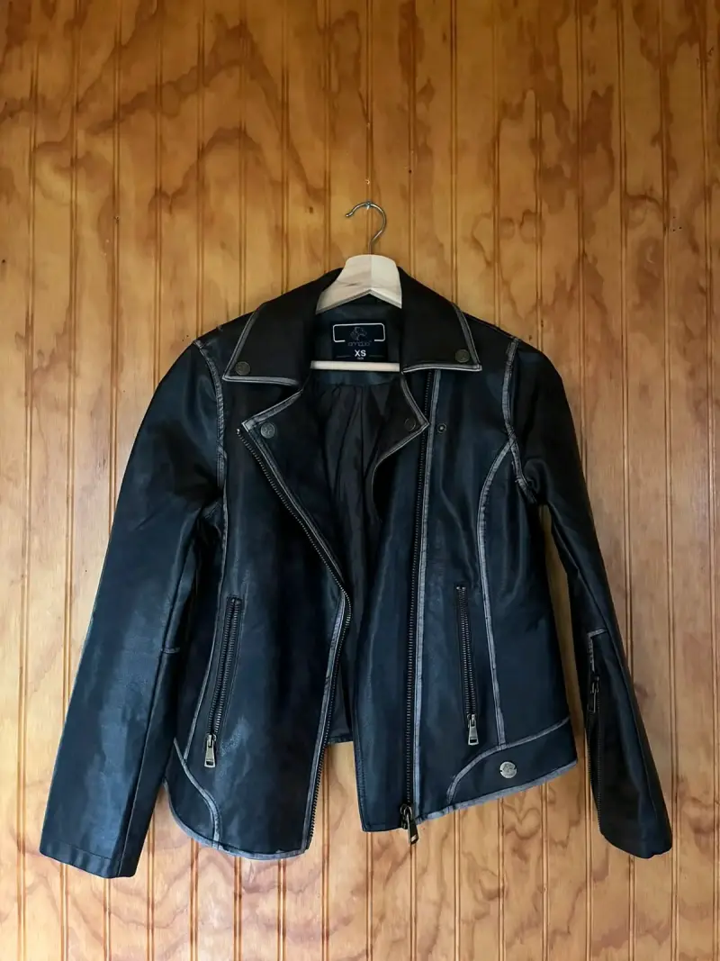 Chaqueta de cuero café moro Amalia - 1