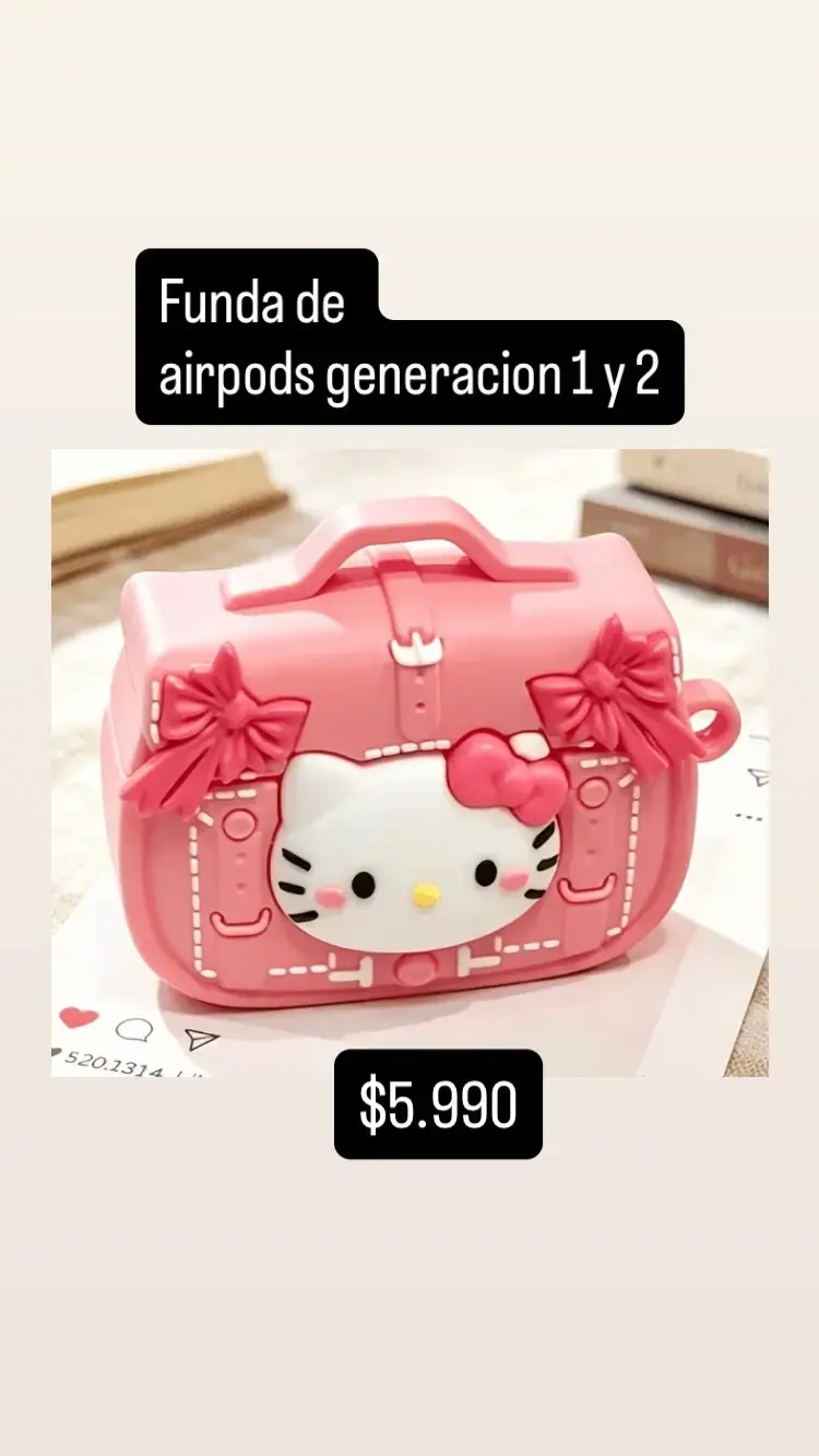 Funda para AirPods Hello Kitty rosa - 1