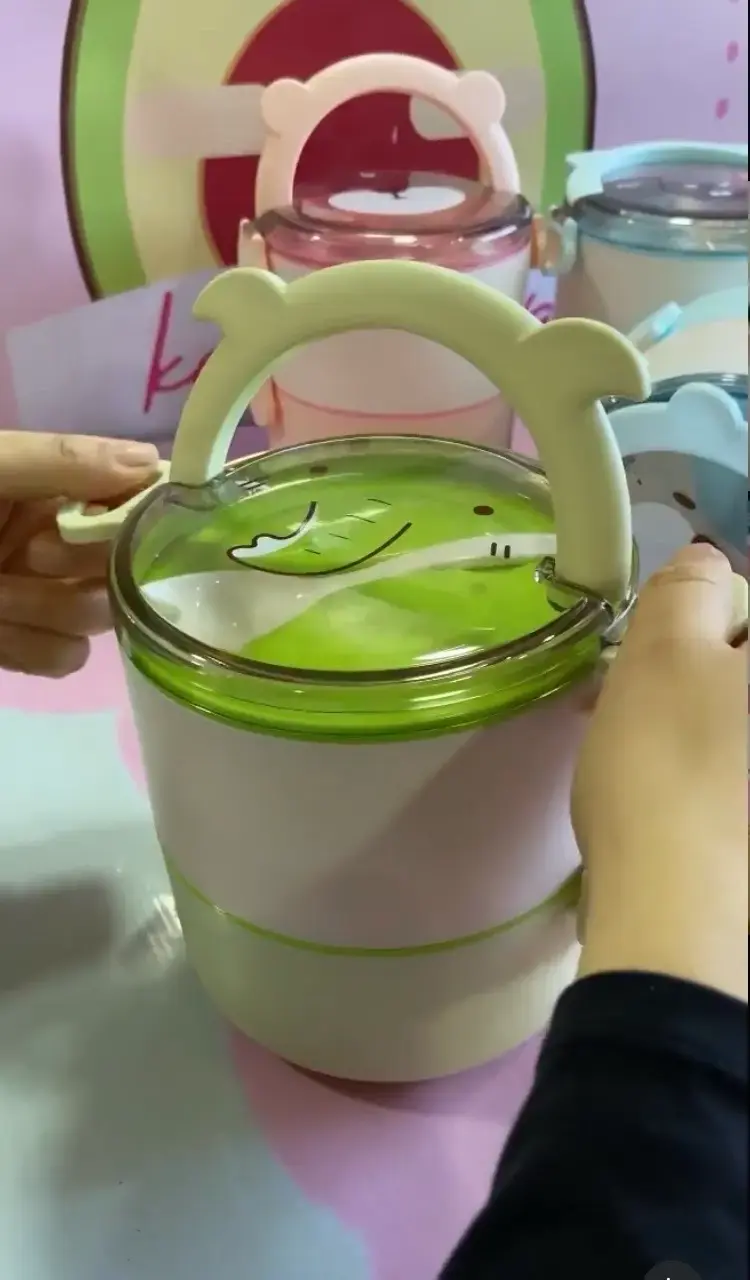 Lonchera térmica infantil con diseño de oso - 1